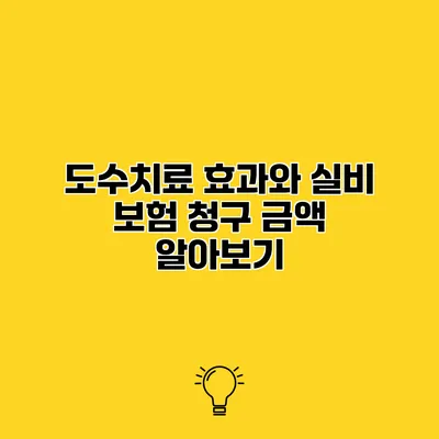도수치료 효과와 실비 보험 청구 금액 알아보기