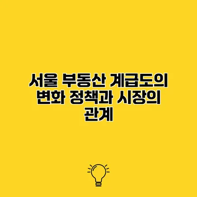 서울 부동산 계급도의 변화 정책과 시장의 관계