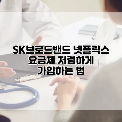 SK브로드밴드 넷플릭스 요금제 저렴하게 가입하는 법